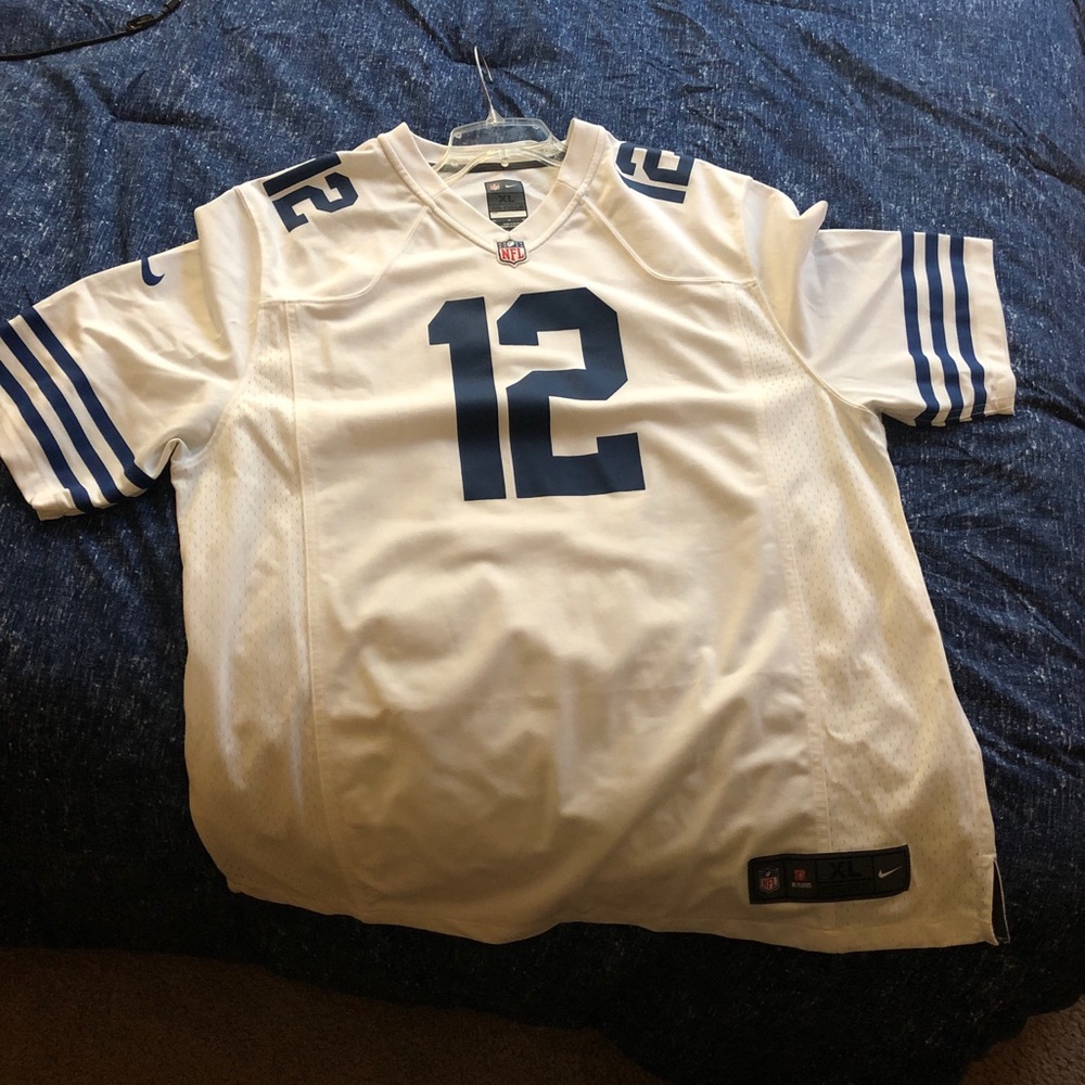 2018 Andrew Luck white colts jersey (throwback)